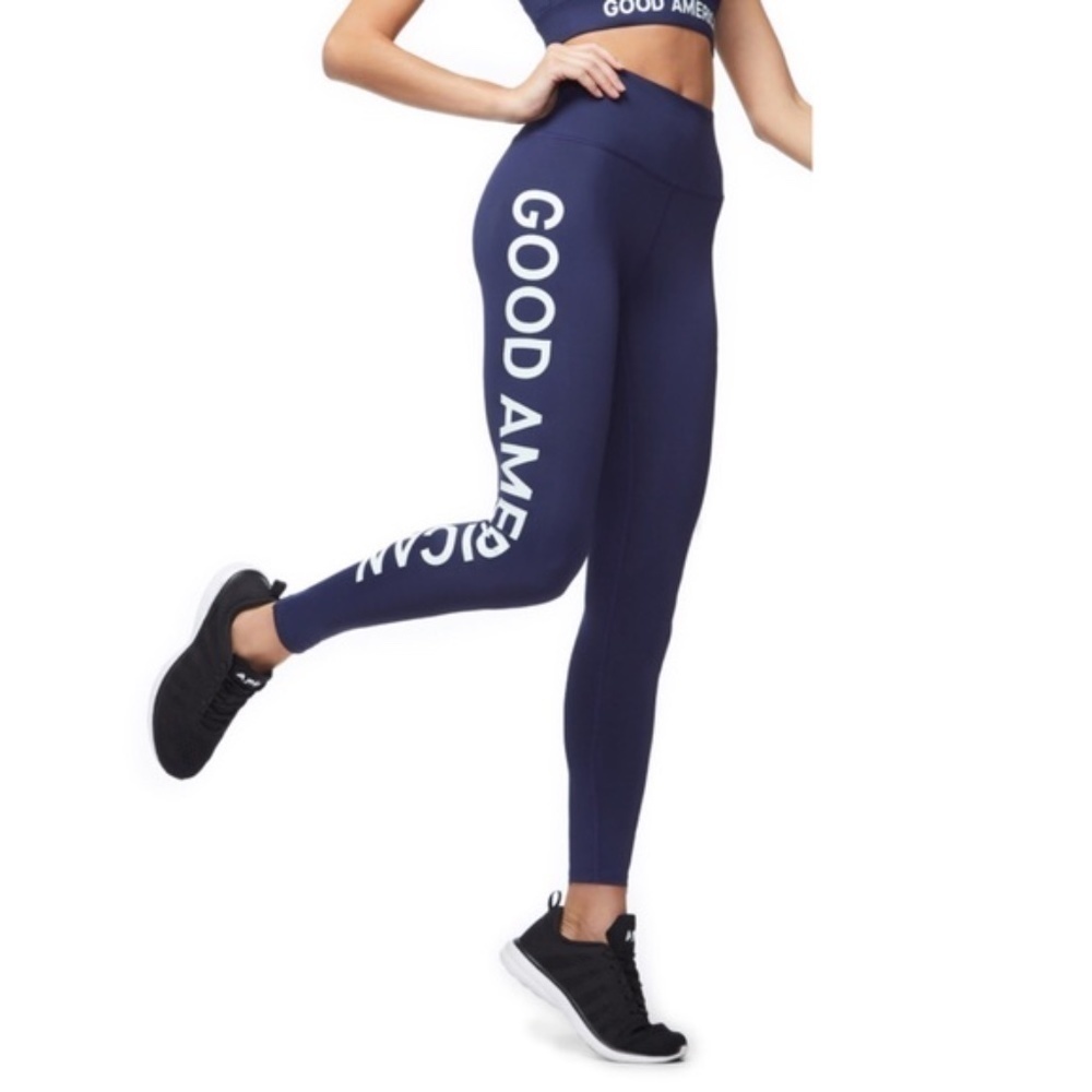 Good American Reflective High Waist Leggings SZ 5 2X